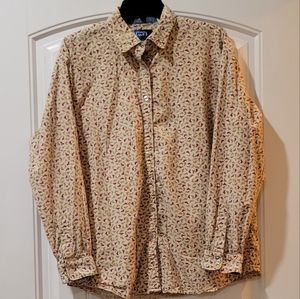 Vtg Wrangler women's horses print button shirt